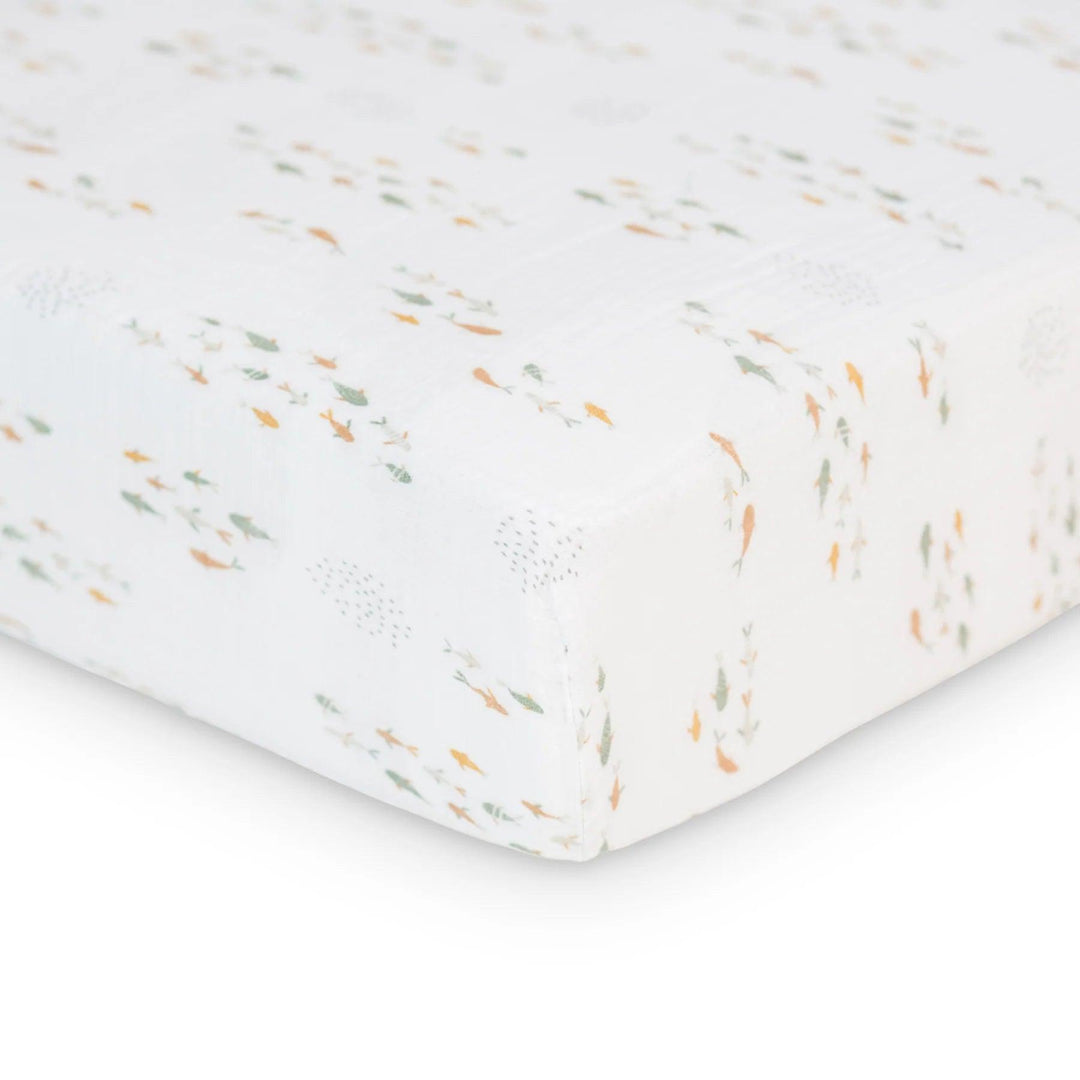 Lulujo® - Lulujo Baby Muslin Cotton Crib Fitted Sheet