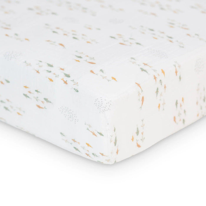 Lulujo® - Lulujo Baby Muslin Cotton Crib Fitted Sheet