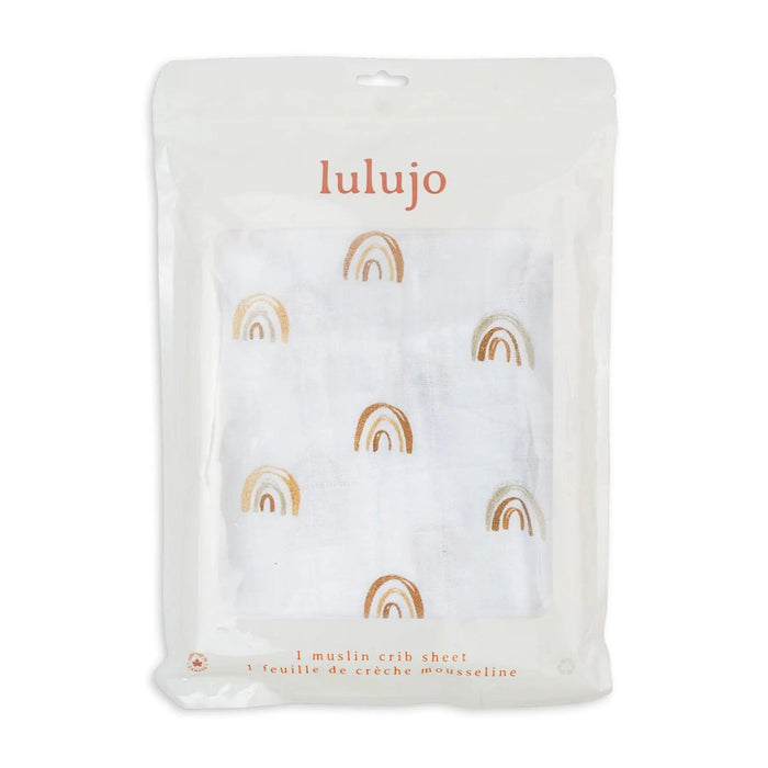 Lulujo® - Lulujo Baby Muslin Cotton Crib Fitted Sheet