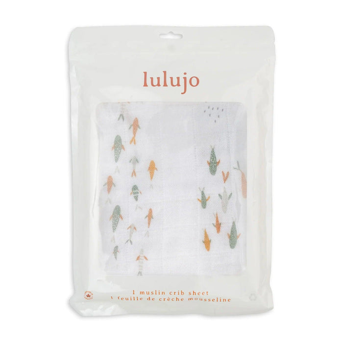 Lulujo® - Lulujo Baby Muslin Cotton Crib Fitted Sheet