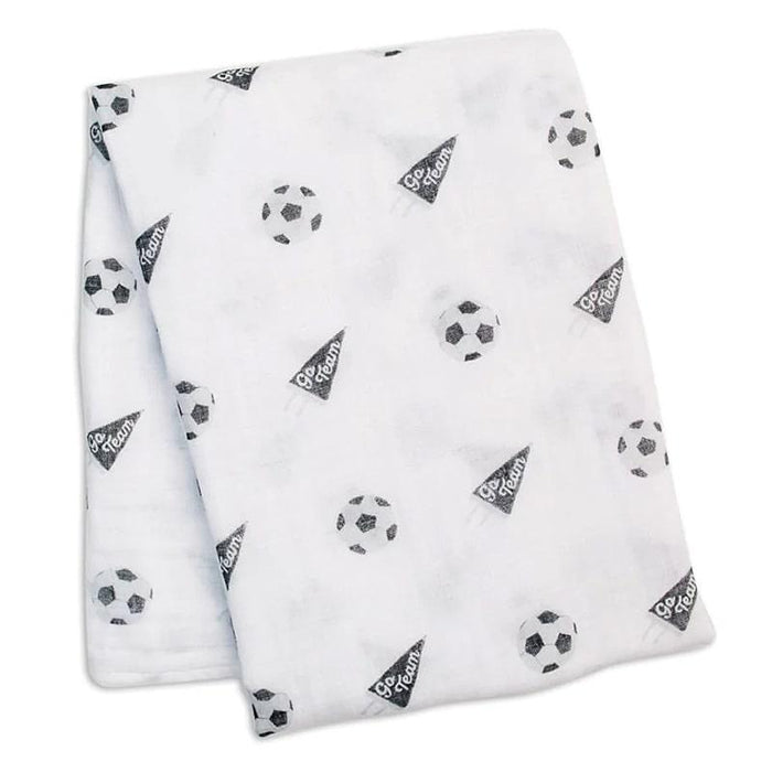 Lulujo® - Lulujo Baby Swaddle Blanket Muslin Cotton - Soccer