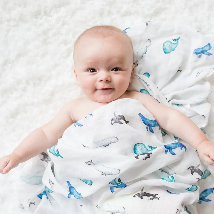 Lulujo® - Lulujo BAMBOO & Cotton Baby Swaddle Blanket