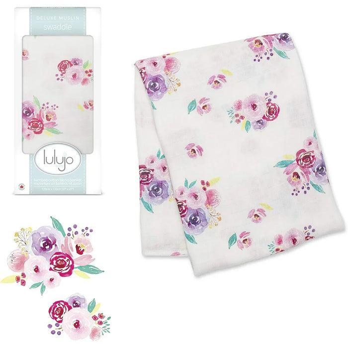 Lulujo® - Lulujo BAMBOO & Cotton Baby Swaddle Blanket