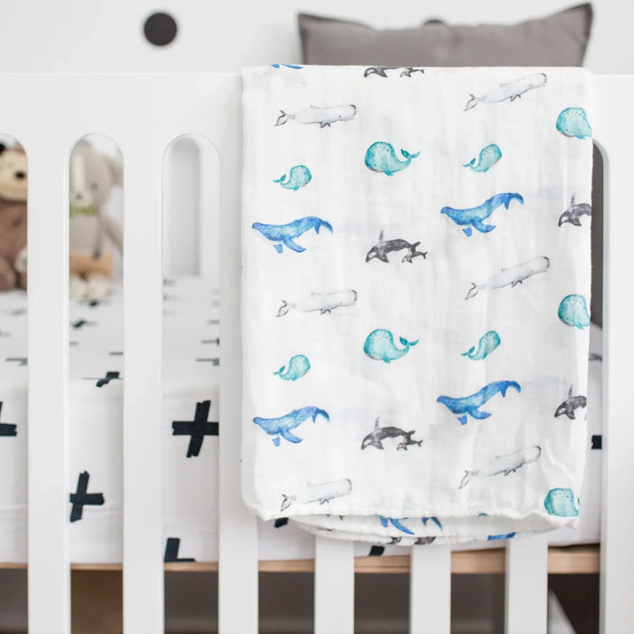 Lulujo® - Lulujo BAMBOO & Cotton Baby Swaddle Blanket