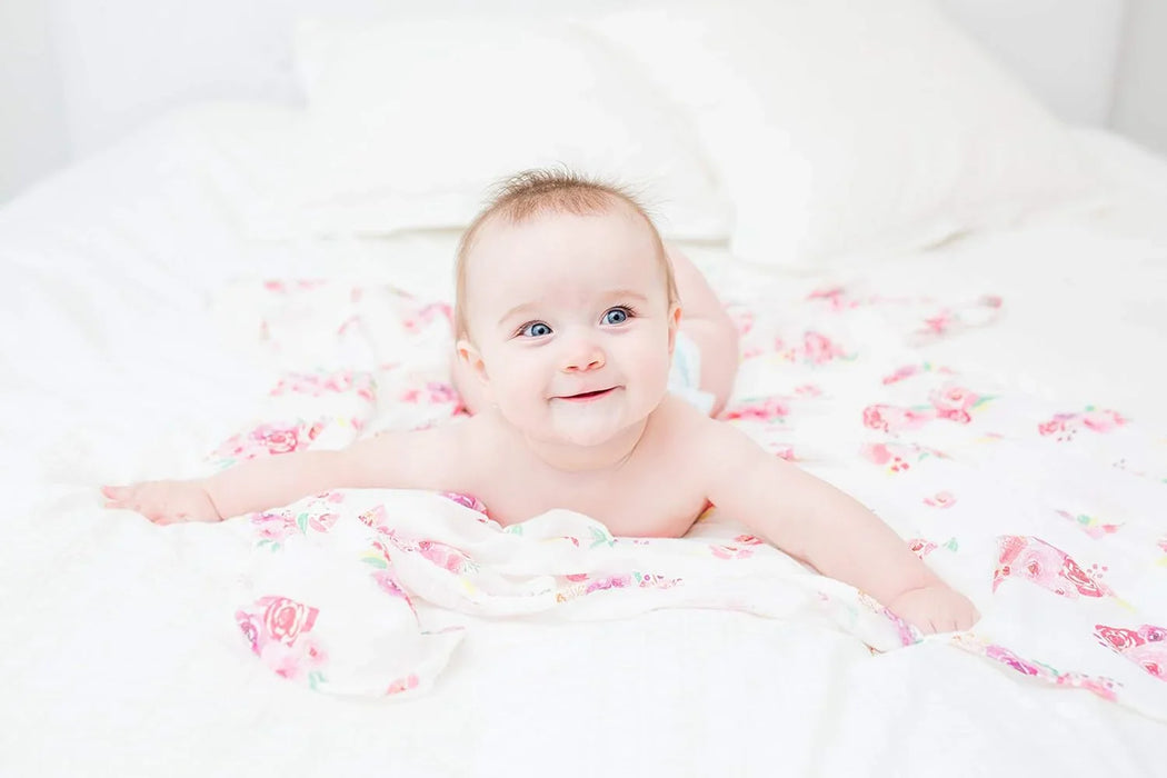 Lulujo® - Lulujo BAMBOO & Cotton Baby Swaddle Blanket
