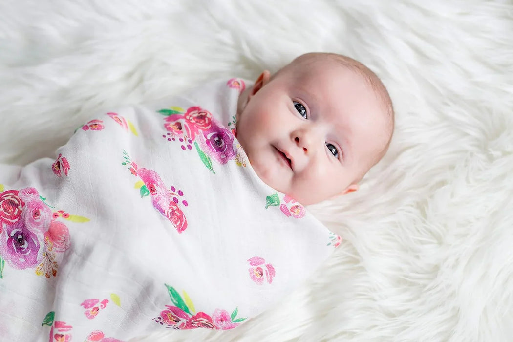 Lulujo® - Lulujo BAMBOO & Cotton Baby Swaddle Blanket