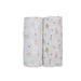 Lulujo® - Lulujo Bamboo Coton Muslin Swaddle - Kitty & Flower