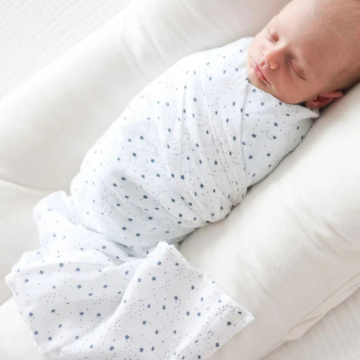 Lulujo® - Lulujo Bamboo Cotton Muslin Swaddle - Puppy & Star
