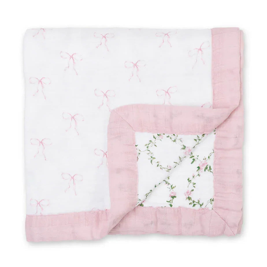 Lulujo® - Lulujo Classic 100% Cotton Muslin 3ply Baby Quilt Blanket