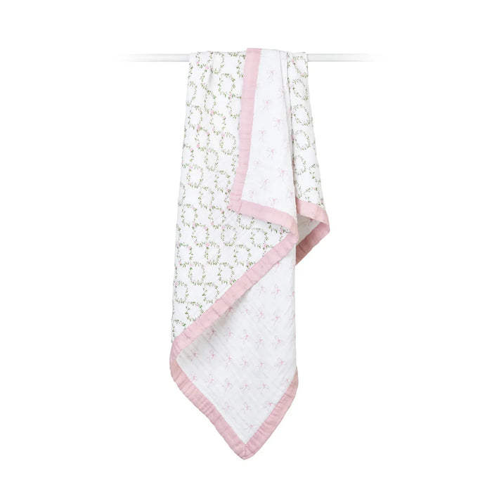 Lulujo® - Lulujo Classic 100% Cotton Muslin 3ply Baby Quilt Blanket