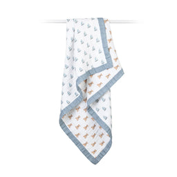 Lulujo® - Lulujo Classic 100% Cotton Muslin 3ply Baby Quilt Blanket