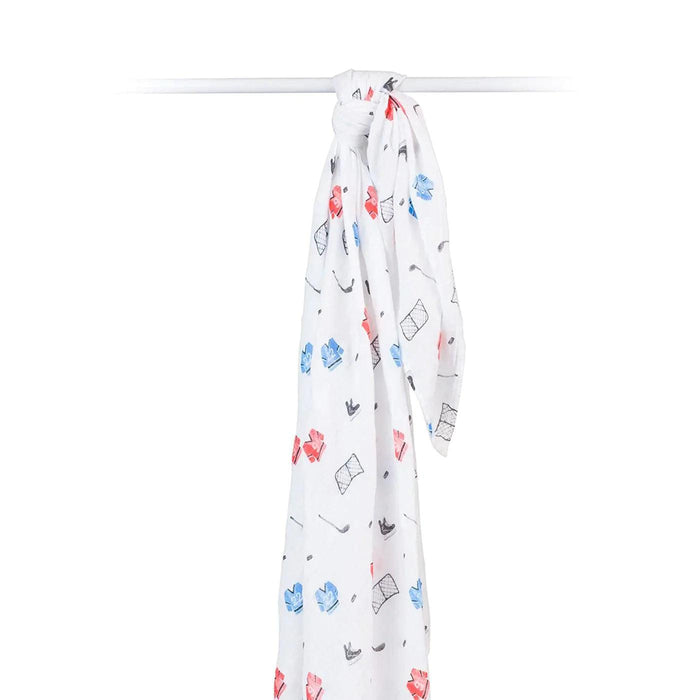 Lulujo® - Lulujo Cotton Muslin Baby Swaddle Blanket - Hockey