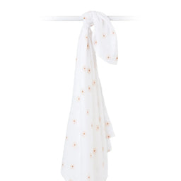 Lulujo® - Lulujo Cotton Muslin Swaddle Blanket - Daisies - 1 Blanket