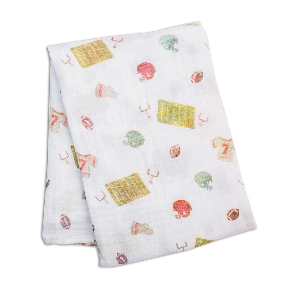 Lulujo® - Lulujo Cotton Muslin Swaddle Blanket - Football