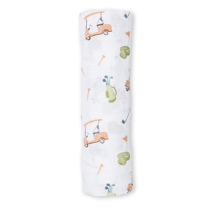 Lulujo® - Lulujo Cotton Muslin Swaddle Blanket Golf