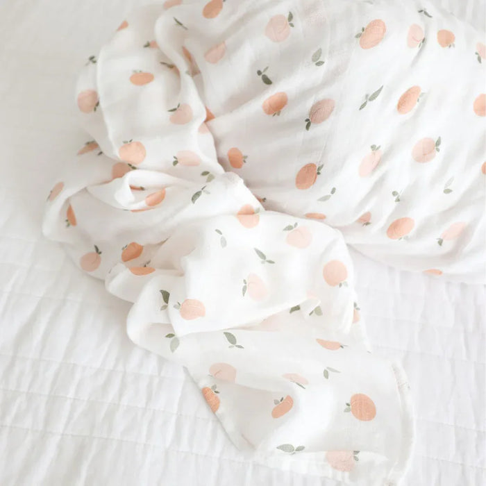 Lulujo® - Lulujo Cotton Muslin Swaddle Blanket - Piggies - 1 Blanket