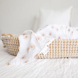 Lulujo® - Lulujo Cotton Muslin Swaddle Blanket - Suns - 1 Blanket