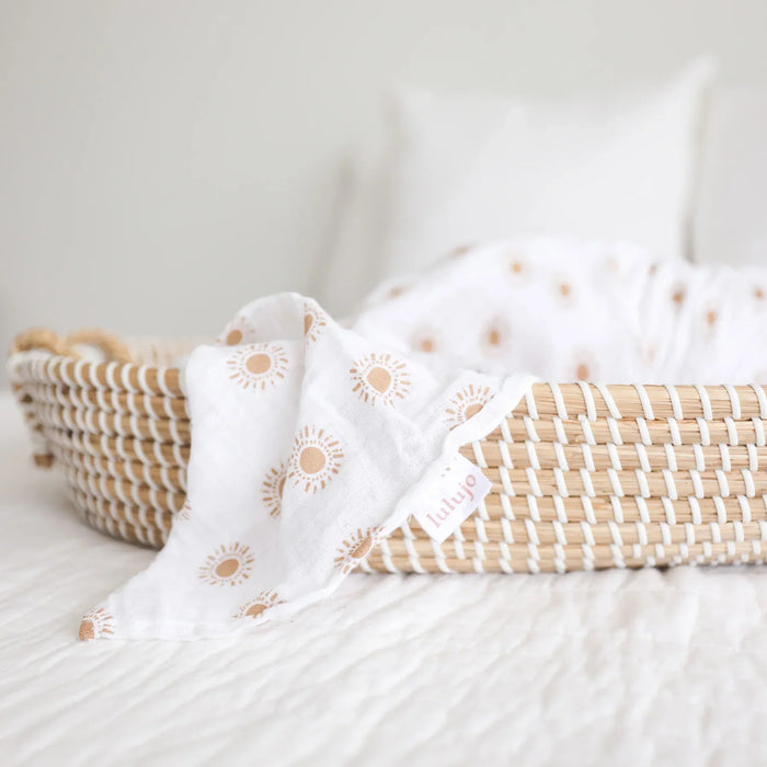 Lulujo® - Lulujo Cotton Muslin Swaddle Blanket - Suns - 1 Blanket