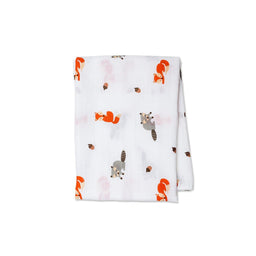 Lulujo® - Lulujo Cotton Muslin Swaddle Forest Friends