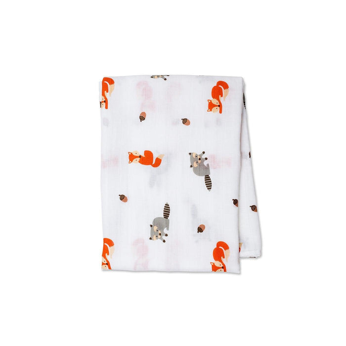 Lulujo® - Lulujo Cotton Muslin Swaddle Forest Friends