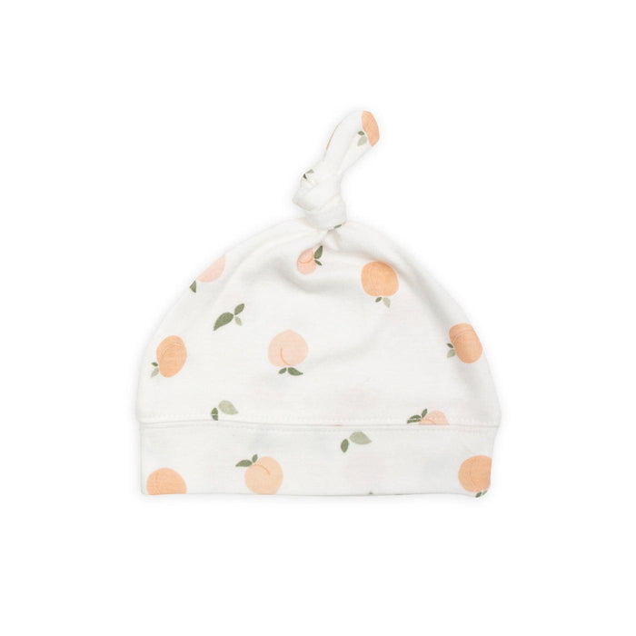 Lulujo® - Lulujo Hello World Blanket + Knotted Hat - Peaches 0M+