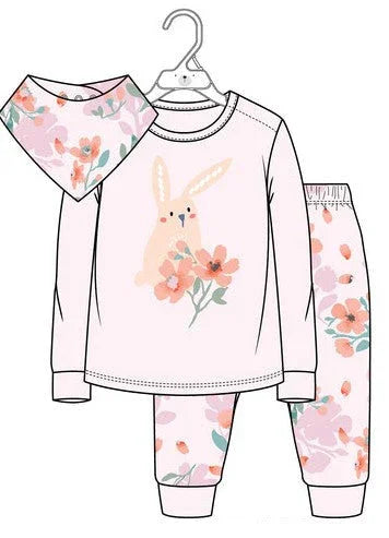 M.I.D. - M.I.D. 3-Piece Cotton Pajama Set for Baby Girls – Sizes 12M to 18M