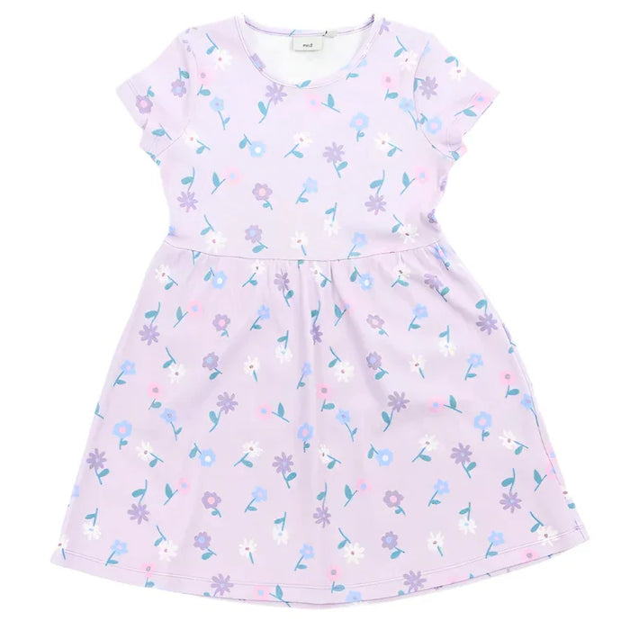 M.I.D. - M.I.D. Adorable Mix & Match Girls’ Lilac Floral Rib Dress – Sizes 2T to 7