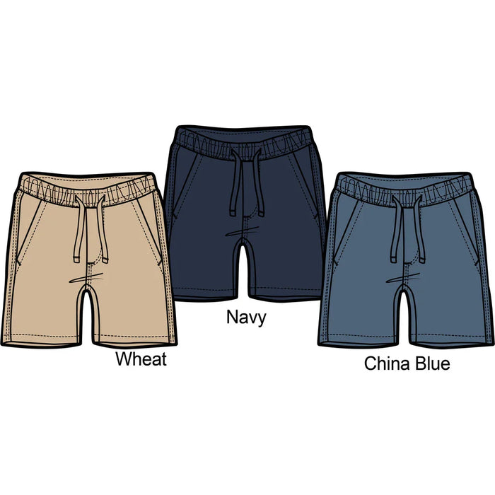 M.I.D. - M.I.D. Baby Boys’ Bermuda Shorts – Twill – Wheat, Navy & China Blue – Sizes 3 to 24 Months