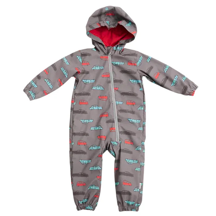 M.I.D. - M.I.D. Baby Boys’ Waterproof Pram Suit – Car Print, Sizes 6M to 24M