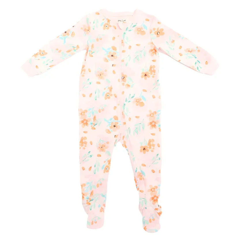 M.I.D. - M.I.D. Baby Girl Cotton Sleeper with Floral Print – Sizes 12M to 24M
