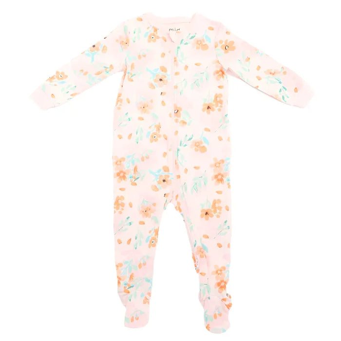 M.I.D. - M.I.D. Baby Girl Cotton Sleeper with Floral Print – Sizes 12M to 24M