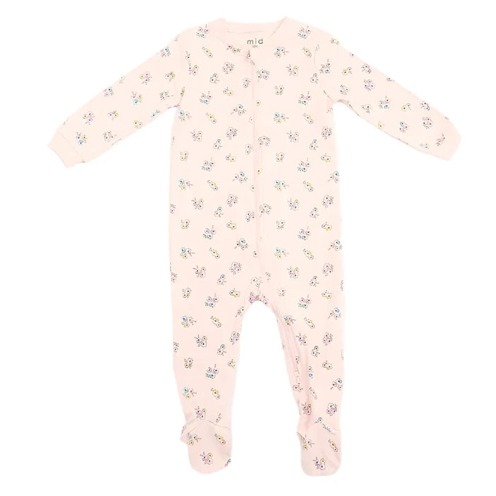 M.I.D. - M.I.D. Baby Girl Cotton Sleeper with Floral Print – Sizes 12M to 24M
