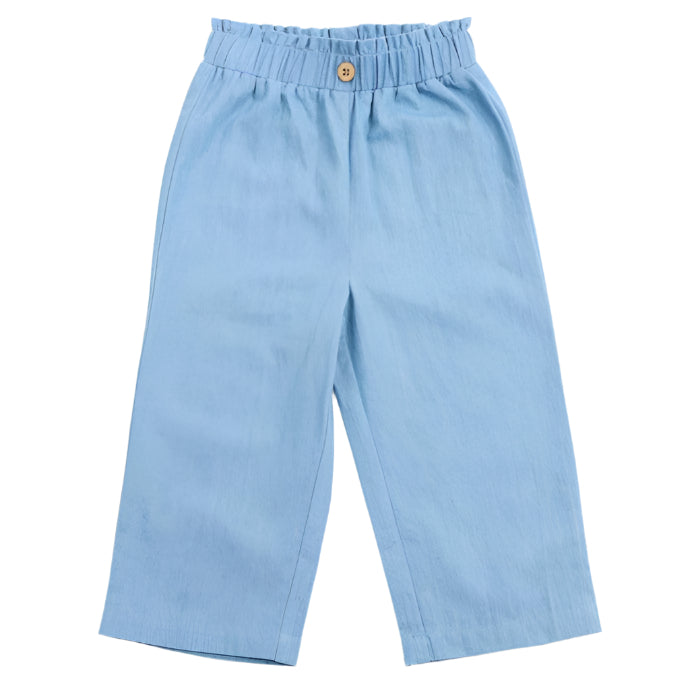 M.I.D. - M.I.D. Baby Girls Blue Denim Breathable Pants (3m to 24m)