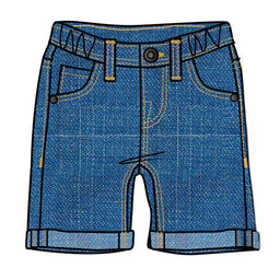 M.I.D. - M.I.D. Carribean Call Baby Boys’ Jog Jean Shorts – Denim Look, Sizes 3M to 24M