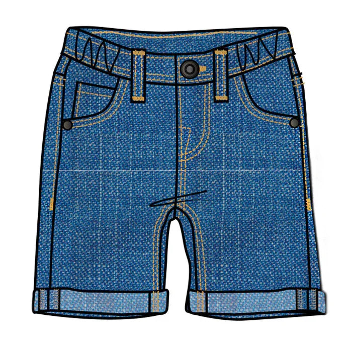 M.I.D. - M.I.D. Carribean Call Baby Boys’ Jog Jean Shorts – Denim Look, Sizes 3M to 24M