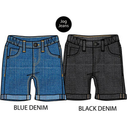 M.I.D. - M.I.D. Carribean Call Baby Boys’ Jog Jean Shorts – Denim Look, Sizes 3M to 24M