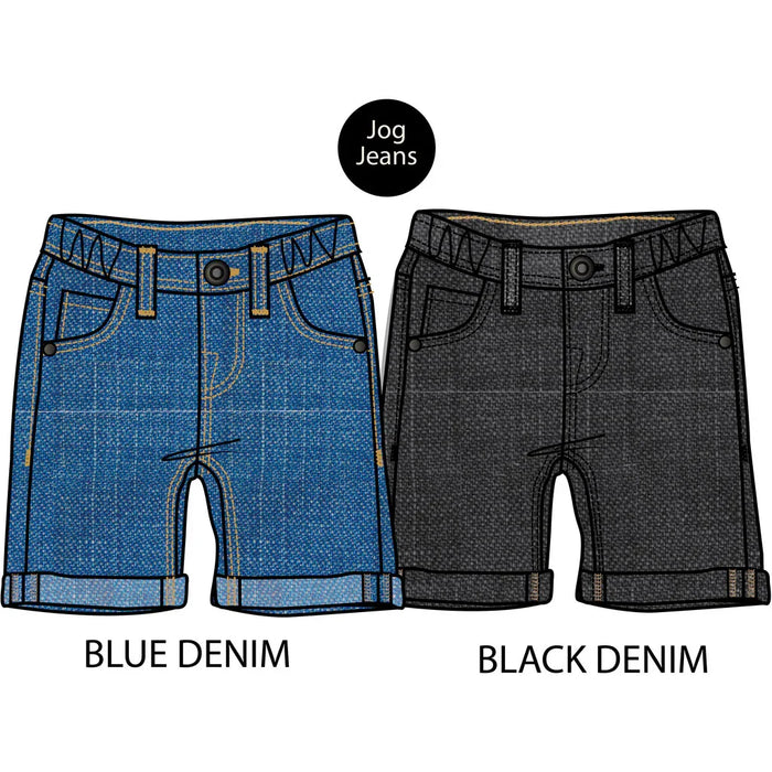 M.I.D. - M.I.D. Carribean Call Baby Boys’ Jog Jean Shorts – Denim Look, Sizes 3M to 24M