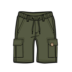 M.I.D. - M.I.D. Carribean Call Boys’ Twill Cargo Bermuda Shorts – Khaki, Sizes 2 to 7