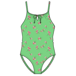 M.I.D. - M.I.D. Girls’ One-Piece Floral Swimsuit – Seersucker - Sizes 7-14 Years
