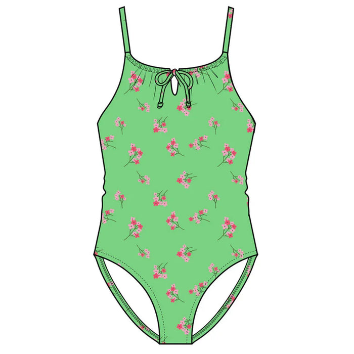 M.I.D. - M.I.D. Girls’ One-Piece Floral Swimsuit – Seersucker - Sizes 7-14 Years