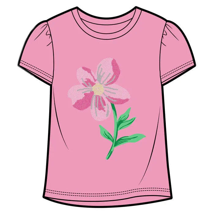 M.I.D. - M.I.D. Island Fever Toddlers & Girls’ Flower Jersey Top – Sizes 2 to 7 Years