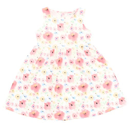 M.I.D. - M.I.D. Mix & Match Toddler and Children Girls’ Crinkle Knit Flamingo Dress – Sizes 2T to 7