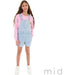 M.I.D. - M.I.D. Toddler and Girls Light Blue Denim Island Fever Dungaree (2-7 yrs)