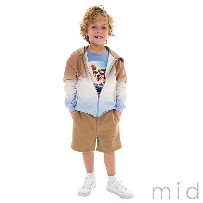 M.I.D. - M.I.D. Toddlers & Kids Oceano Dune Ombre Zip Front Hoodie – Sizes 2 to 7 Years
