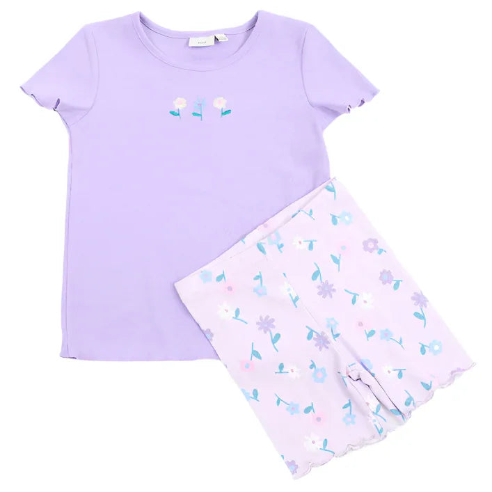 M.I.D. - MID Baby Girls T-Shirt & Bike Shorts Outfit Set - (3-24m)