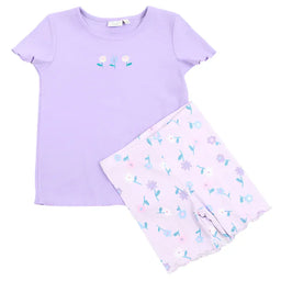 M.I.D. - MID Baby Girls T-Shirt & Bike Shorts Outfit Set - (3-24m)