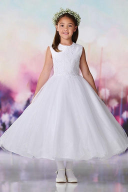 Macis Design® - Macis Design A-Line Kids Dress White 119378X
