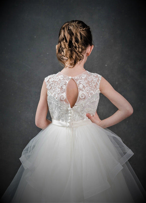 Macis Design® - Macis Design Illusion Neckline Kids Dress 118310