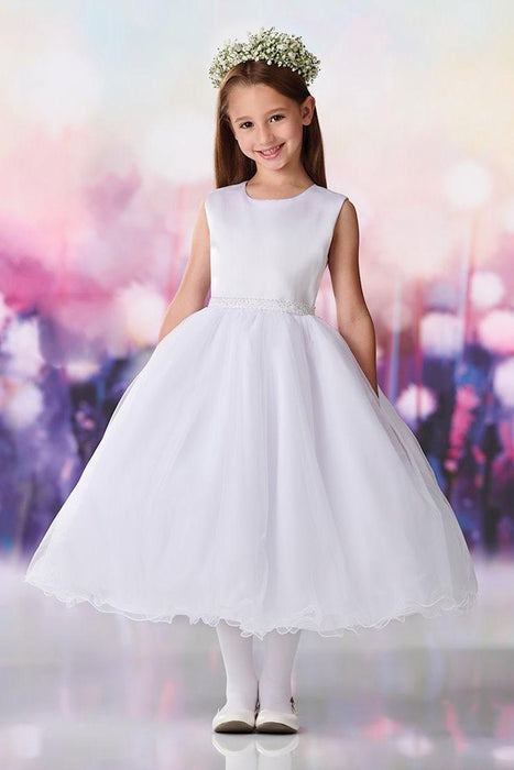 Macis Design® - Macis Design Sleeveless Satin and Tulle Kids Dress - 119398