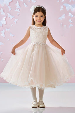 Macis Design® - Macis Design Tulle Kids Dress - Ivory/Spun Gold - 117346